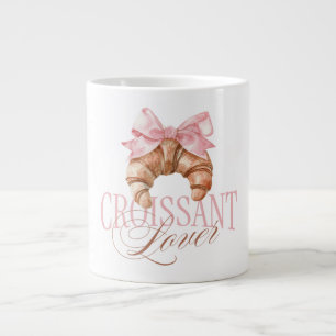 Weicher rosa Schleifen französischer Coquette-Croi Jumbo-Tasse