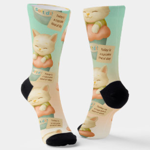 Weicher Tag: Heute ist ein Cupcake-Tag Kunst Socken