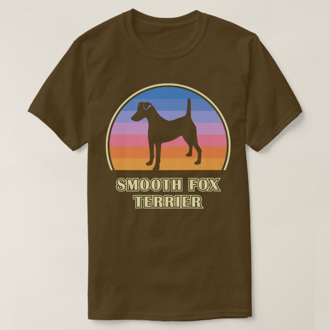 Weicher Vintager Sunset Hund von Terrier T-Shirt (Design vorne)