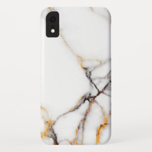 Weicher weißer Marmor mit Gold und Grau Case-Mate iPhone Hülle