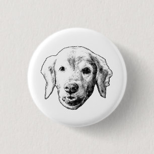 Weicher Welpenlächeln Button