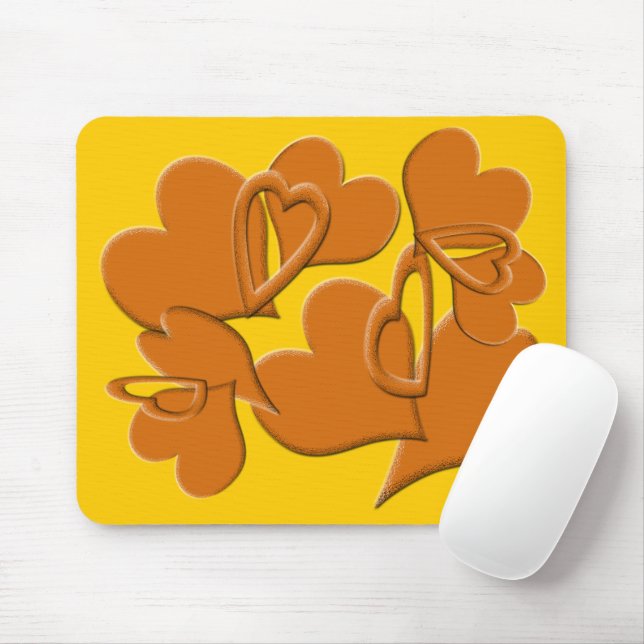 weichere Seite von Orange Mousepad (Mit Mouse)