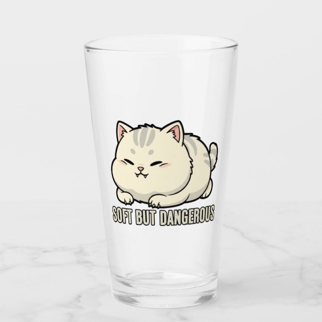 Weiches aber gefährliches Kätzchen Glas (Vorderseite)