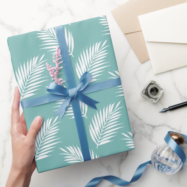 Weiches, Aquamarines Frontsystem Geschenkpapier (Schenken)