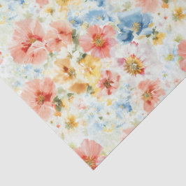 Weiches Aquarell Blumen Boho Wildblumen Geschenkpa Seidenpapier