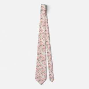 Weiches Aquarell-Pfingstrosen-Blumenmuster nahtlos Krawatte