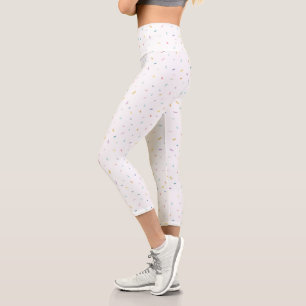 Weiches Aquarellmuster Capri Leggings