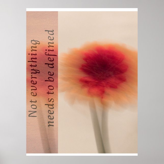 Weiches ästhetisches Blumenplakat – Inspirierendes Poster (Vorne)