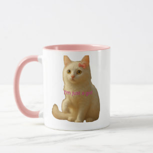 Weiches ästhetisches Katzen-Meme und Kaffee-Liebha Tasse