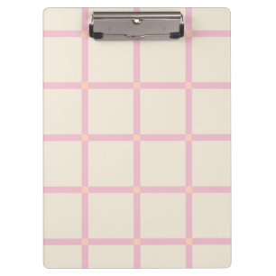Weiches Beige- und Rosa-Rastermuster Klemmbrett