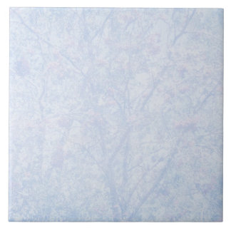 Weiches Blau getöntes Rowan-Muster Fliese