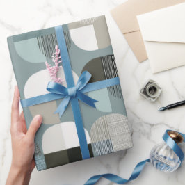 Weiches Blau-Grau Balance Abstrakte Struktur Geschenkpapier