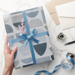 Weiches Blau-Grau Balance Abstrakte Struktur Geschenkpapier
