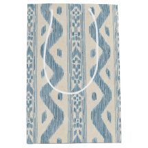 Weiches Blau und Creme-Ikat, gewebtes Design