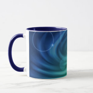 Weiches Blau und grüner Farbstoff Mix Vortex Tasse