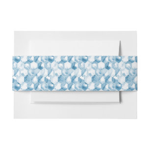 Weiches blaues Aquarell Canotype Muster Einladungsbanderole