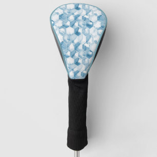 Weiches blaues Aquarell Canotype Muster Golf Headcover