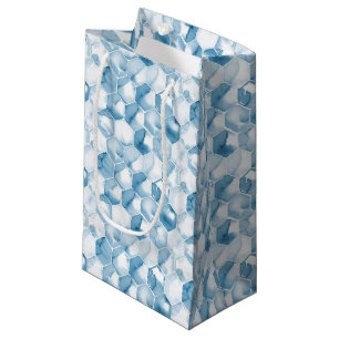 Weiches blaues Aquarell Canotype Muster Kleine Geschenktüte