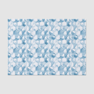 Weiches blaues Aquarell Canotype Muster Seidenpapier