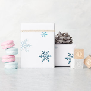 Weiches Blaues Winter-Weihnachts-Wasserfarben-Desi Geschenkpapier