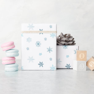 Weiches Blaues Winter-Weihnachts-Watercolor-Design Geschenkpapier