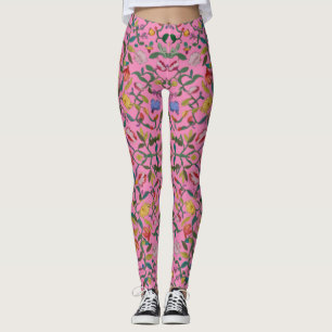 Weiches Blumenmuster Leggings
