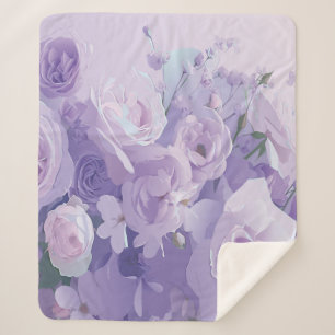 Weiches Blumenmuster Sherpadecke