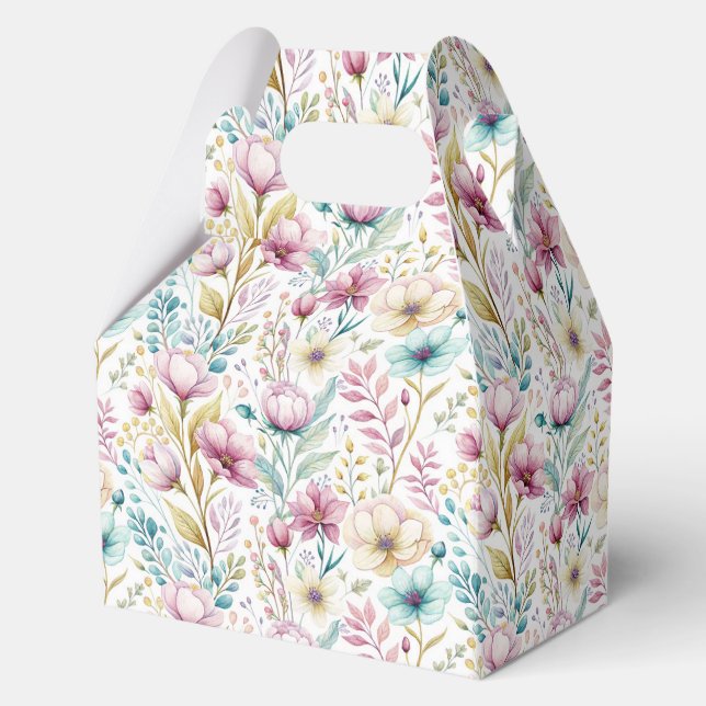 Weiches botanisches Ostergesteck-Design Geschenkschachtel (Vorderseite)