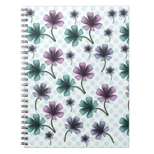 Weiches Cottagecore-Blumenmuster Pastell-Ästheti Notizblock