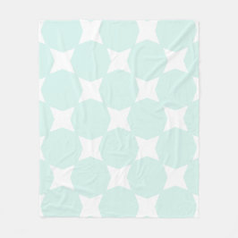 Weiches Cyan Green Pastel & White Star Design Fleecedecke