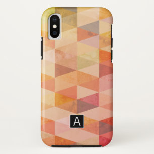 Weiches Dreieck-Geometrisches Muster   Monogrammie Case-Mate iPhone Hülle