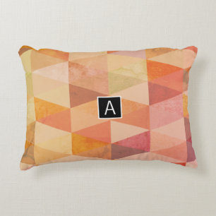 Weiches Dreieck-Geometrisches Muster   Monogrammie Dekokissen