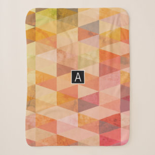 Weiches Dreieck-Geometrisches Muster Monogrammie Sherpadecke