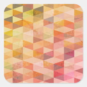 Weiches Dreieck-Geometrisches Muster Quadratischer Aufkleber