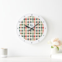 Weiches Evergreen-Gingham-Monogramm