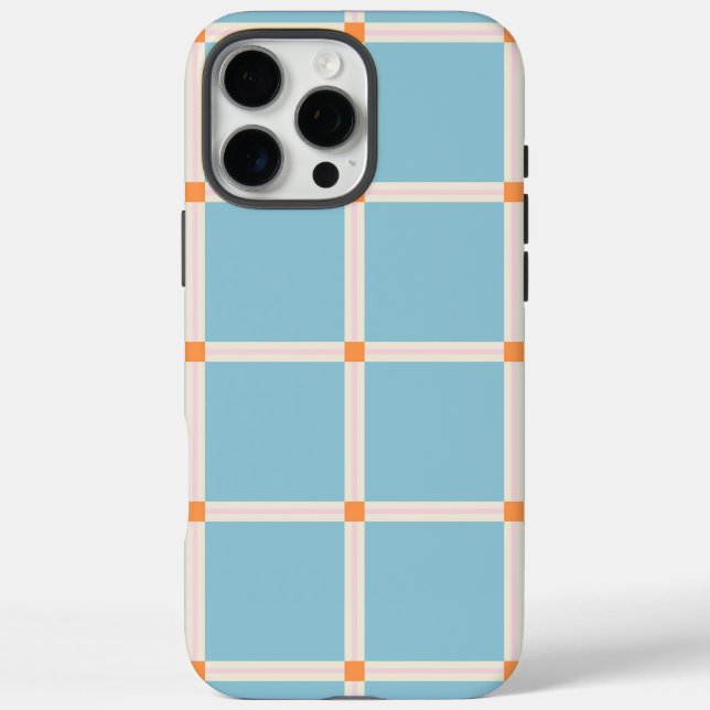 Weiches Farbrastermuster mit warmer Akzent-Minimal Case-Mate iPhone Hülle (Rückseite)