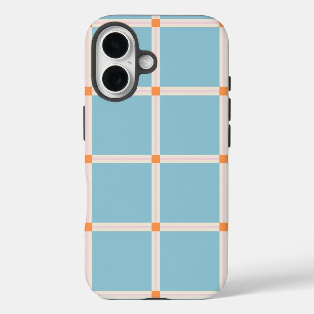Weiches Farbrastermuster mit warmer Akzent-Minimal Case-Mate iPhone Hülle (Rückseite)