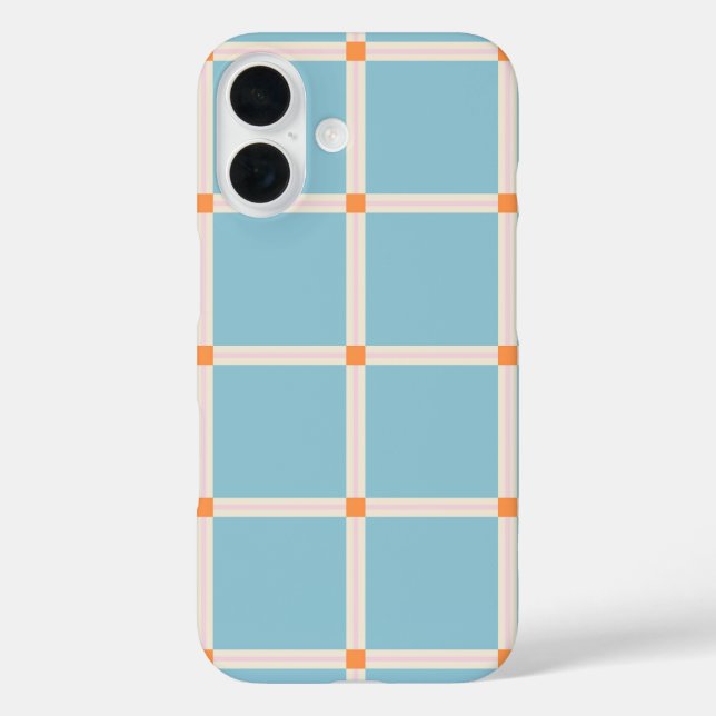 Weiches Farbrastermuster mit warmer Akzent-Minimal Case-Mate iPhone Hülle (Rückseite)