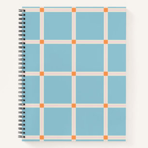 Weiches Farbrastermuster mit warmer Akzent-Minimal Notizbuch
