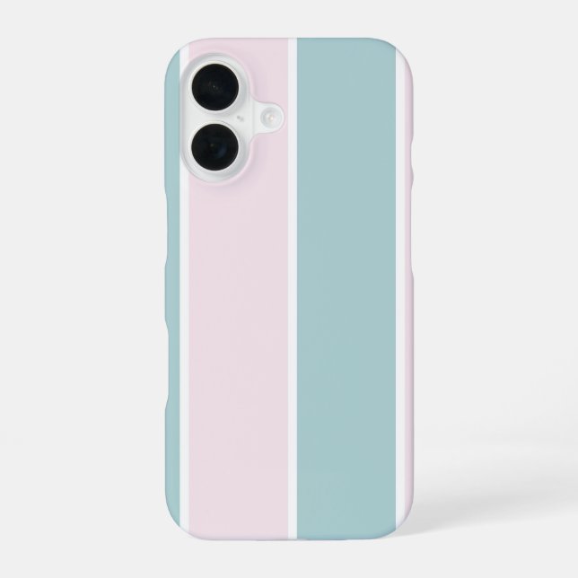 Weiches Farbvertikalstreifen-Design iPhone 16 Hülle (Rückseite)