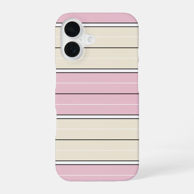 Weiches Farbvertikalstreifen-Design iPhone 16 Hülle (Rückseite)