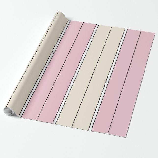 Weiches Farbvertikalstreifen-Musterdesign Geschenkpapier (Ungerollt)