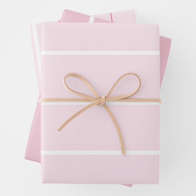 Weiches Farbvertikalstreifen-Musterdesign Geschenkpapier Set (Beispiel)