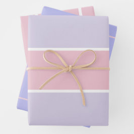 Weiches Farbvertikalstreifenmuster-Design Geschenkpapier Set