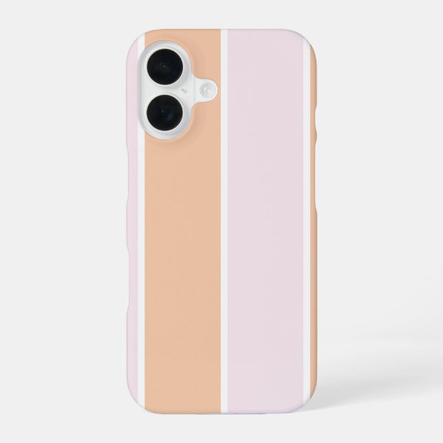 Weiches Farbvertikalstreifenmuster-Design iPhone 16 Hülle (Rückseite)