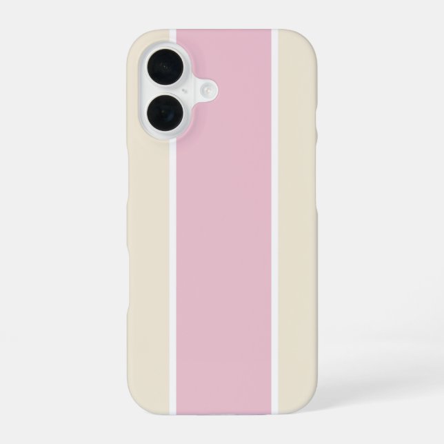 Weiches Farbvertikalstreifenmuster-Design iPhone 16 Hülle (Rückseite)