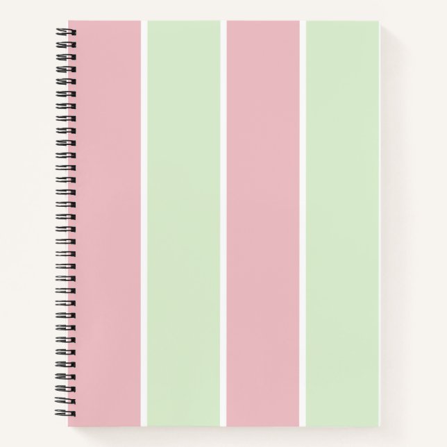 Weiches Farbvertikalstreifenmuster-Design Notizbuch (Vorderseite)