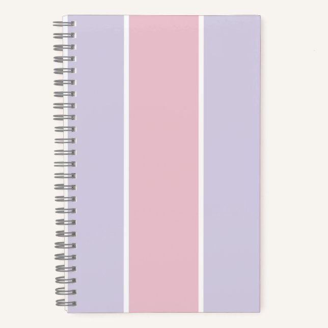 Weiches Farbvertikalstreifenmuster-Design Notizbuch (Vorderseite)