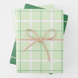 Weiches Farbvertikalstreifenmuster-Punktdesign Geschenkpapier Set