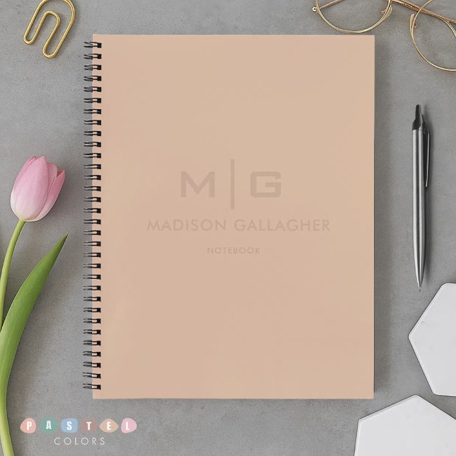 Weiches festes Licht Pastell Pfirsich Beige Rosa Notizbuch (Solid Soft Light Paste Peach Beige Pink Notebook
)